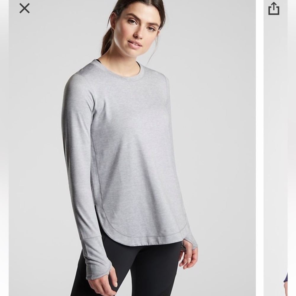 Athleta Uptempo Top Light Gray Size XXS